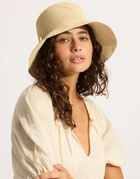 Packable Raffia Bucket Hat - Natural Seafolly - Seafolly bikinis sale