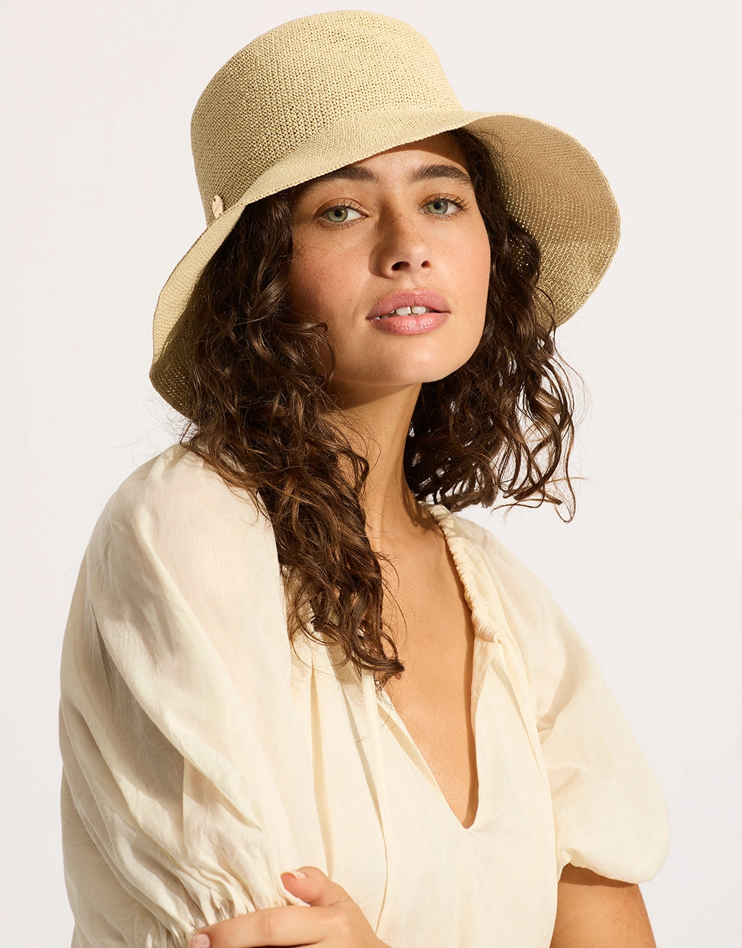Packable Raffia Bucket Hat - Natural Seafolly - Seafolly bikinis sale
