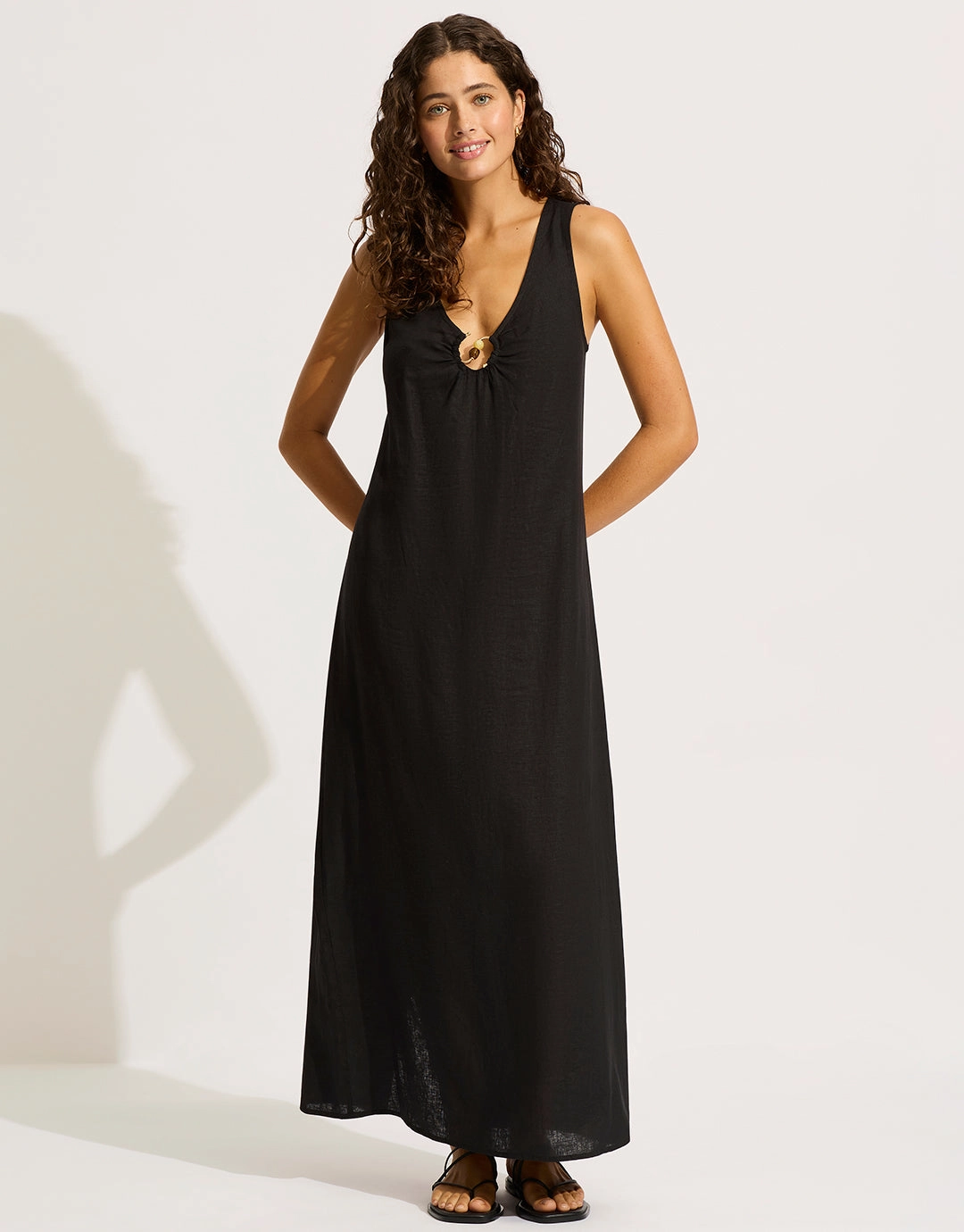 Palermo Keyhole Maxi Dress - Black Seafolly - Seafolly bikinis sale