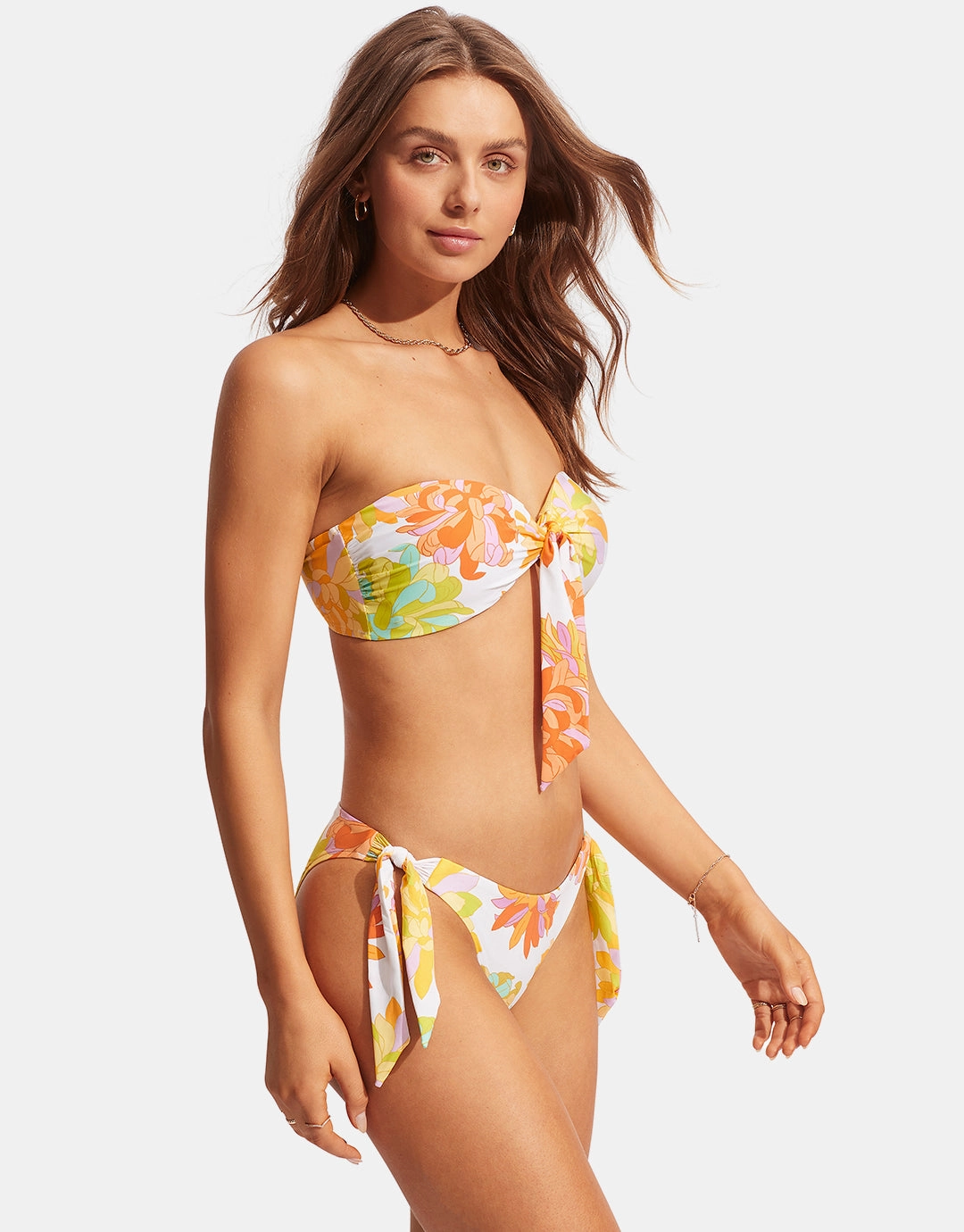 Palm Springs Tie Side Bikini Pant - Limelight