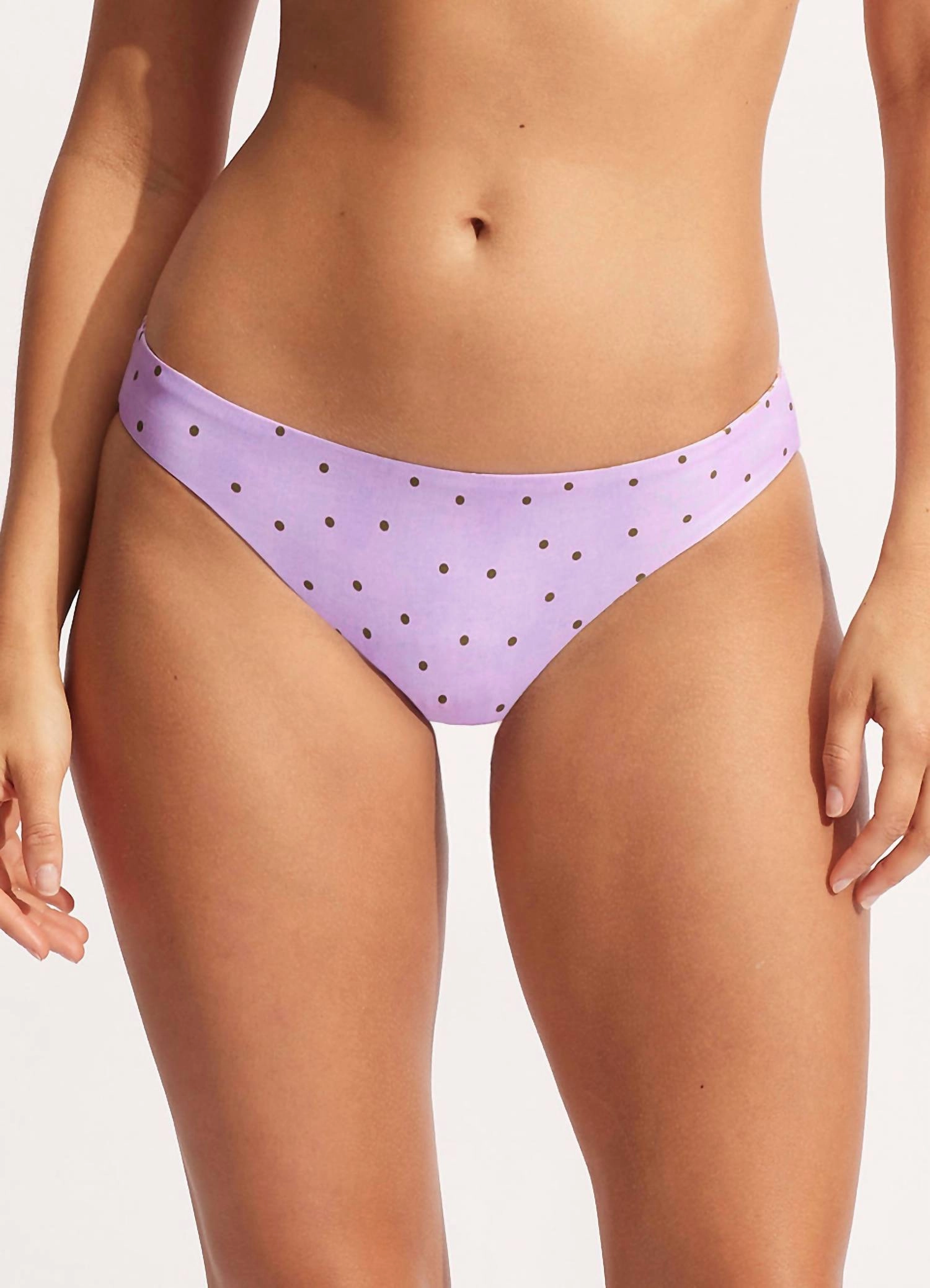 Paradise Garden Reversible Hipster Bottom In Lilac Swim Womens - scoop neck swimsuits