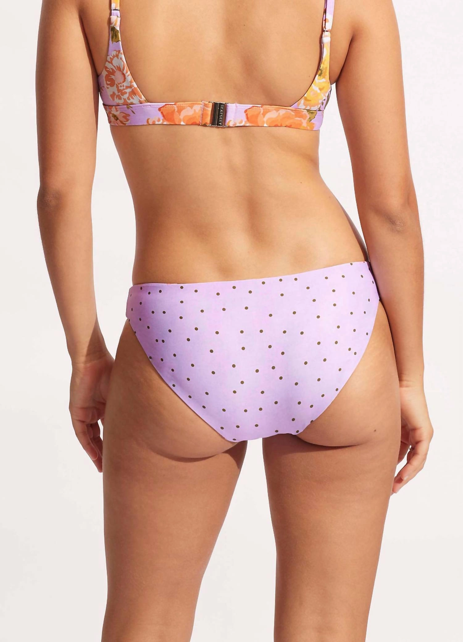 Paradise Garden Reversible Hipster Bottom In Lilac