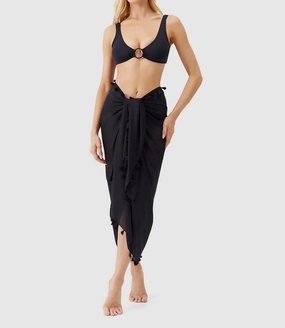 Pareo Cover-Up In Black Swim Womens - padded bikinis cheap