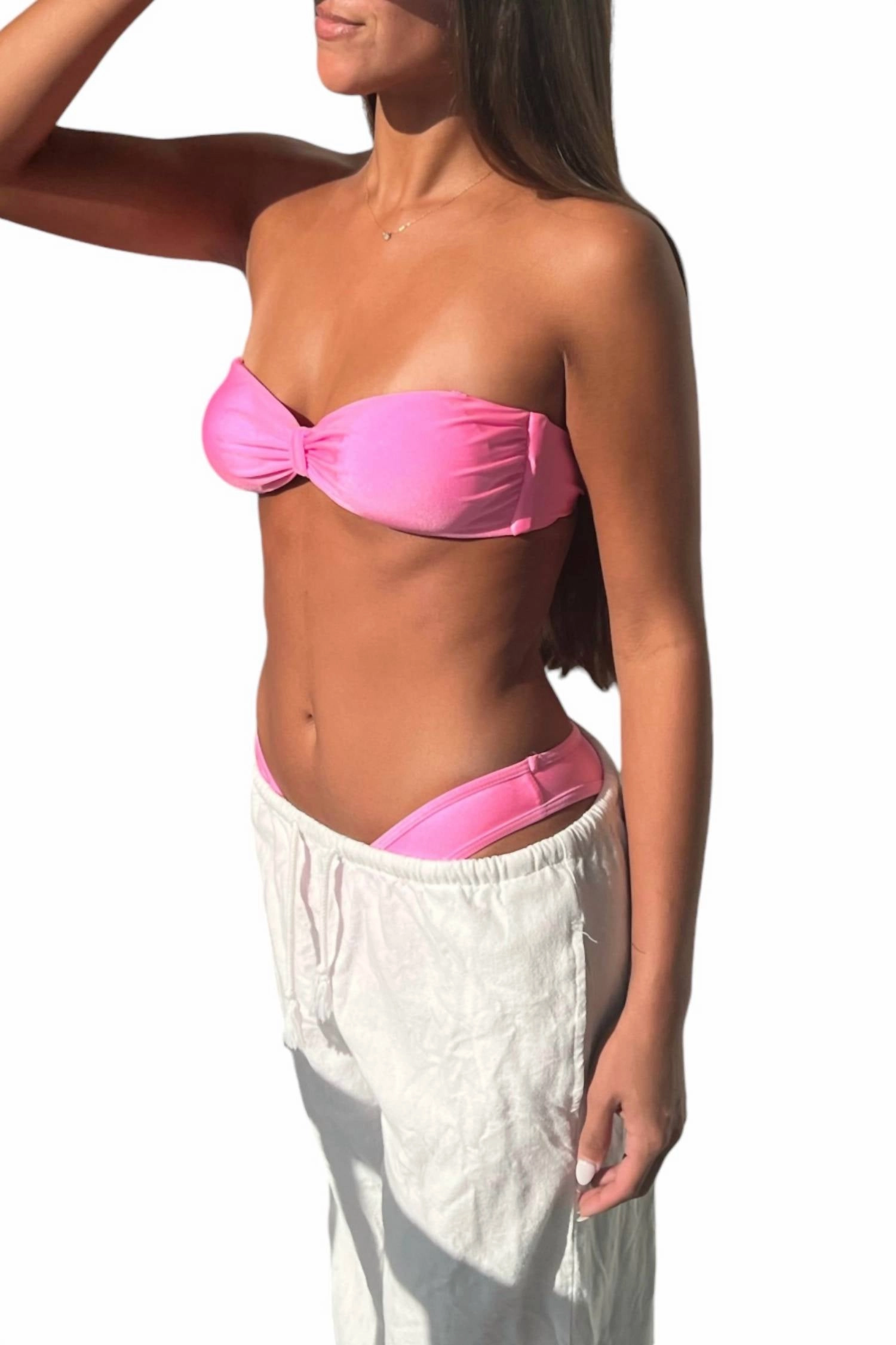 Party Girl Bikini Top In Pink