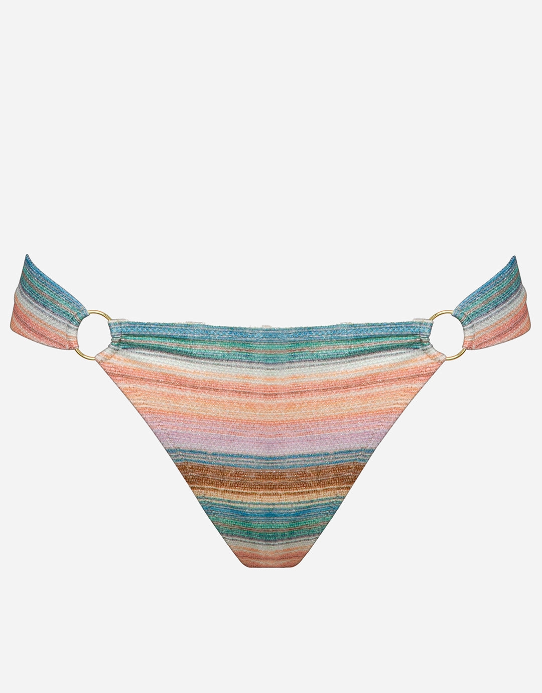 Pastel Sunset Ring Side Bikini Pant - Pink Stripe Watercult - Watercult swimsuits sale