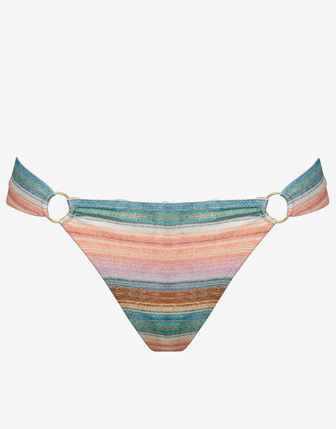 Pastel Sunset Ring Side Bikini Pant - Pink Stripe Swim Womens - one-pieces cheap