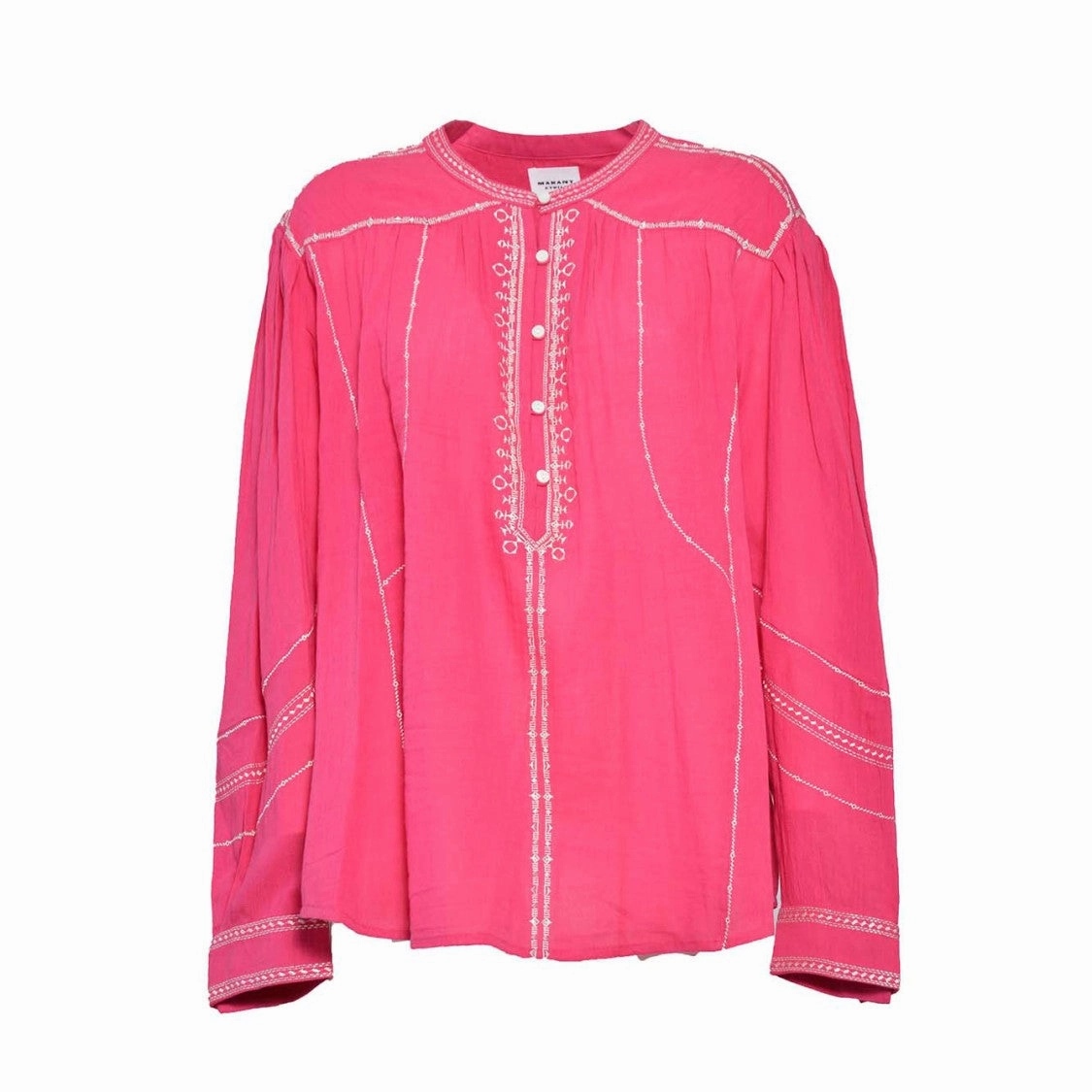 Pelson Blouse In Embroidered Cotton Fuchsia