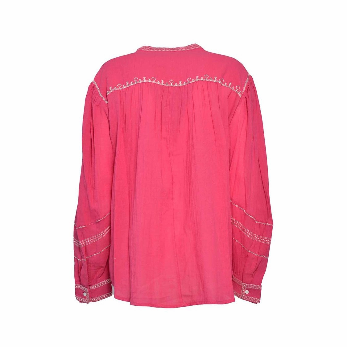 Pelson Blouse In Embroidered Cotton Fuchsia