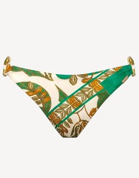 Perceptions Ring Side Bikini Pant - Cream and Green Maryan Mehlhorn - Maryan Mehlhorn dresses