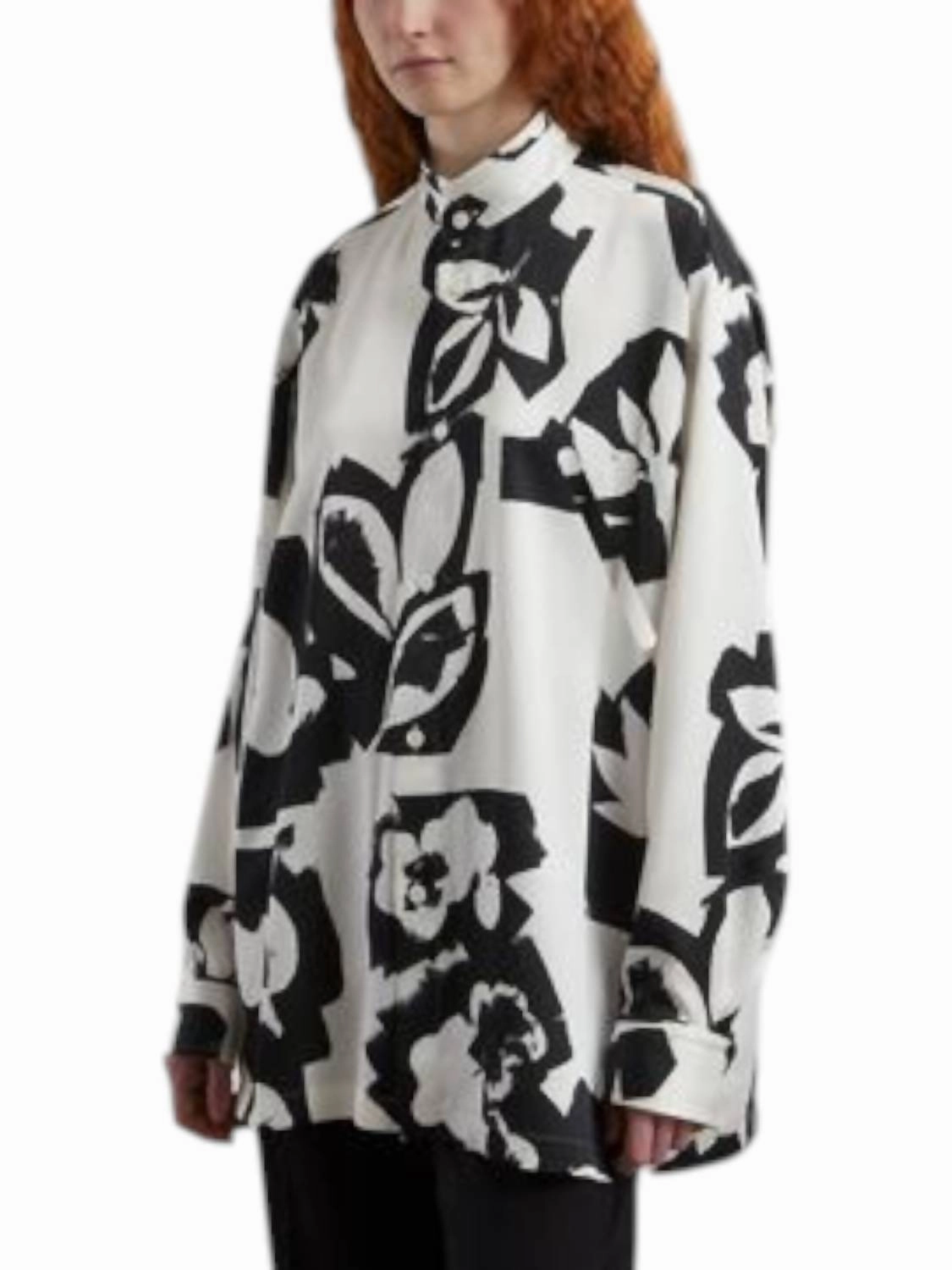 Physiotype Satin Long Sleeve Shirt In Frost White