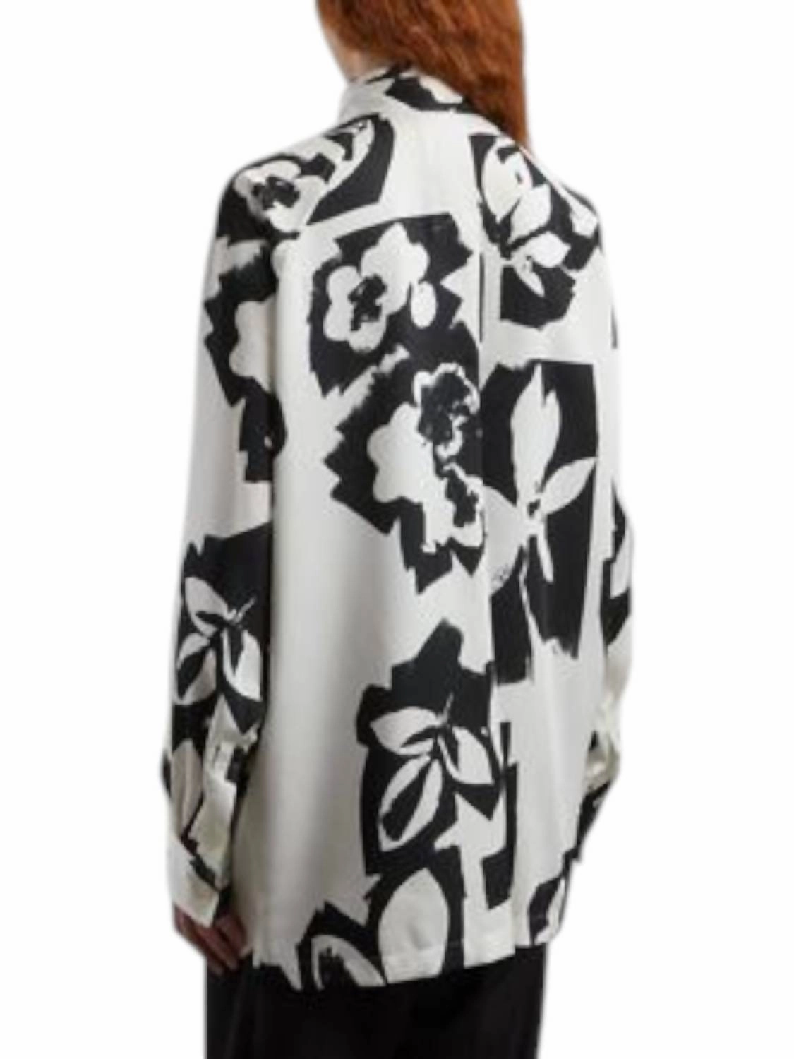 Physiotype Satin Long Sleeve Shirt In Frost White