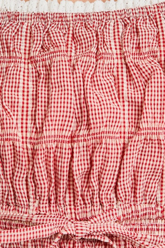Picnic Gingham Smocked Top