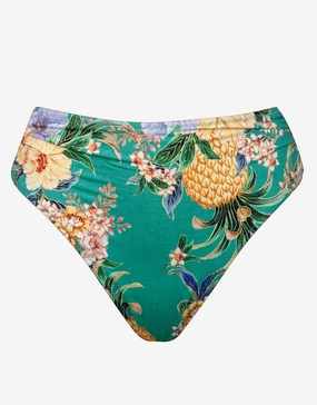 Pineapple Sea High Waist Bikini Pant - Tropical Breeze Swim Womens - beachwear discount