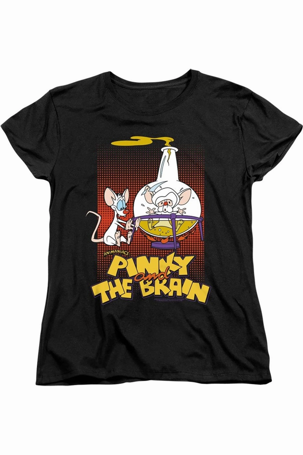 Pinky And The Brain Lab Flask Short Sleeve Womens Tee / T-Shirt