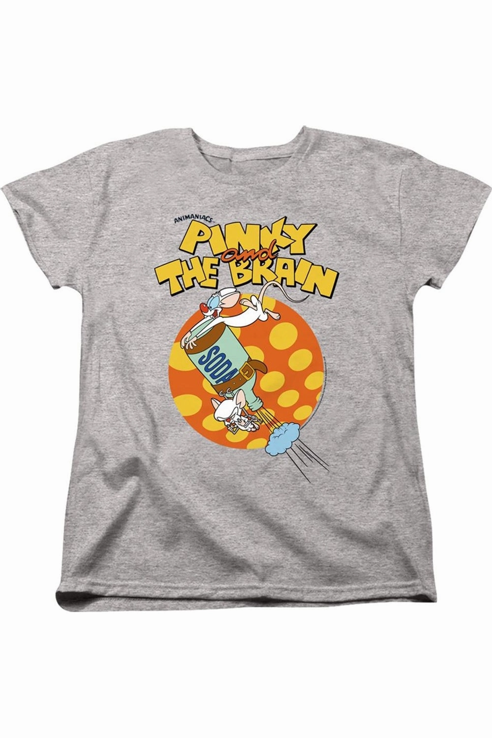 Pinky And The Brain Soda Short Sleeve Womens Tee / T-Shirt