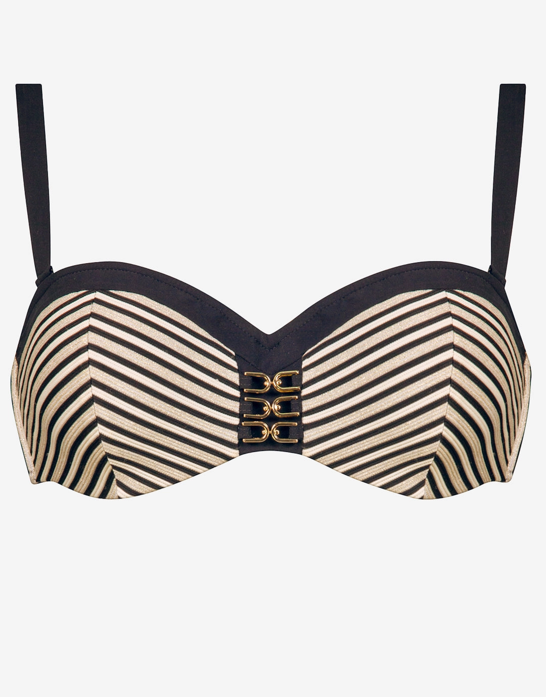 Pirates Moulded Bandeau Bikini Top - Stripe
