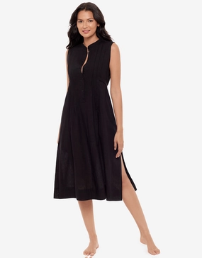 Pleated Beach Dress - Black Miraclesuit - Miraclesuit swimwear clearance