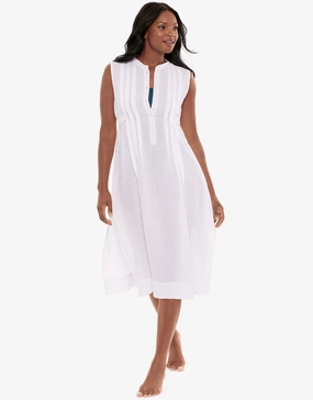 Pleated Beach Dress - White Miraclesuit - Miraclesuit swimwear clearance