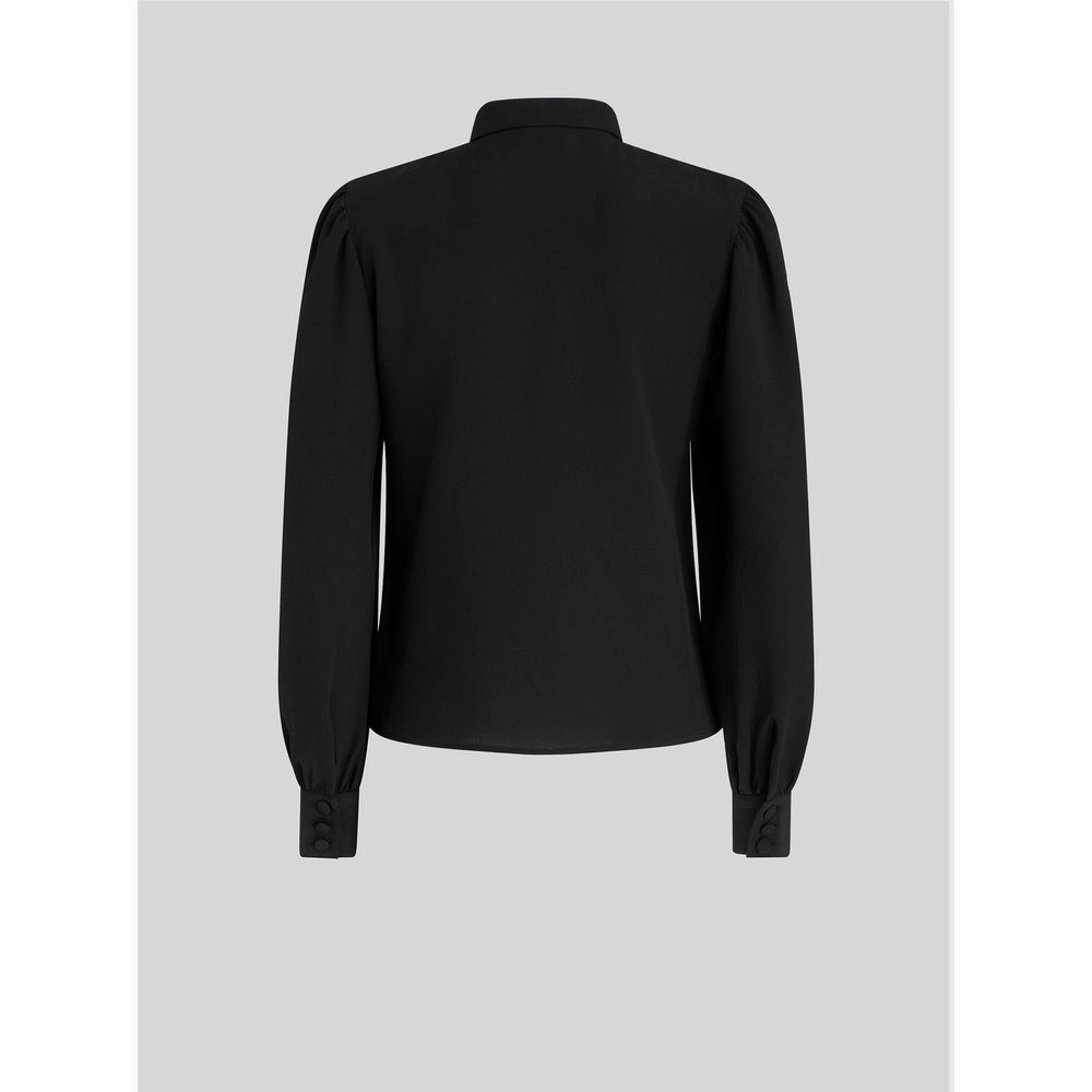 PLEATED SILK SHIRT