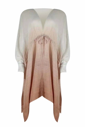 Plus Size Dip Dye Cover Up Wrap In Marsala Swim Womens - ruched swimwear outlet