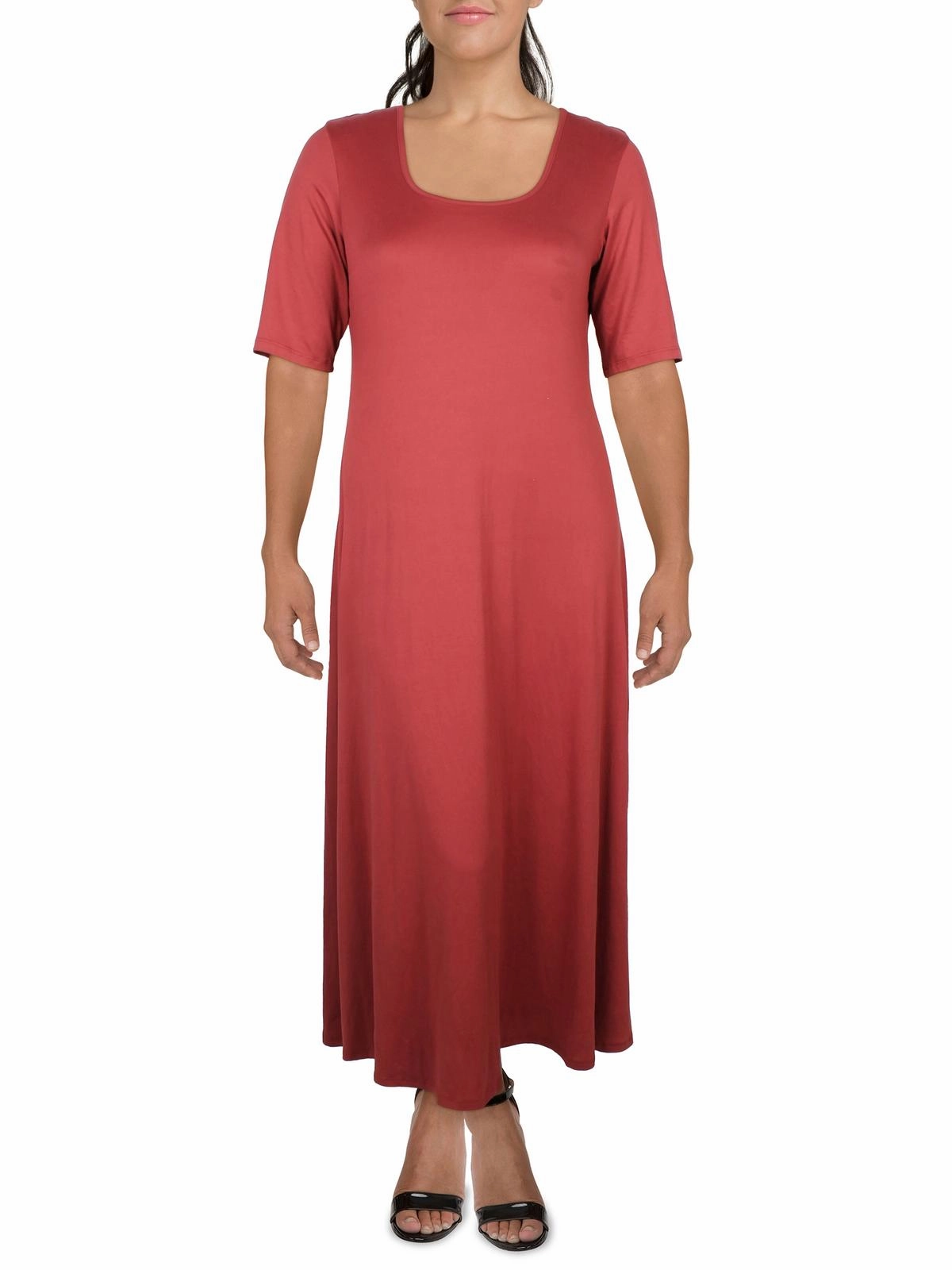 Plus Womens Short Sleeve Long Maxi Dress