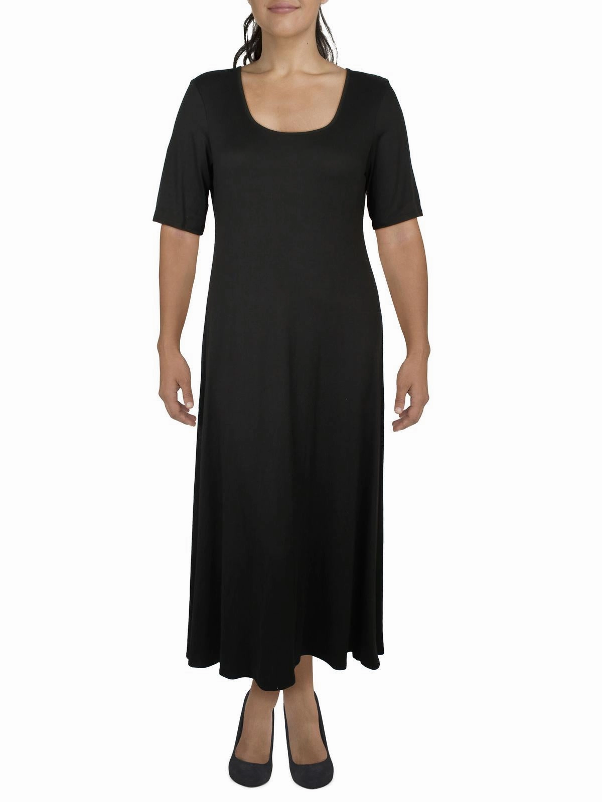 Plus Womens Short Sleeve Long Maxi Dress