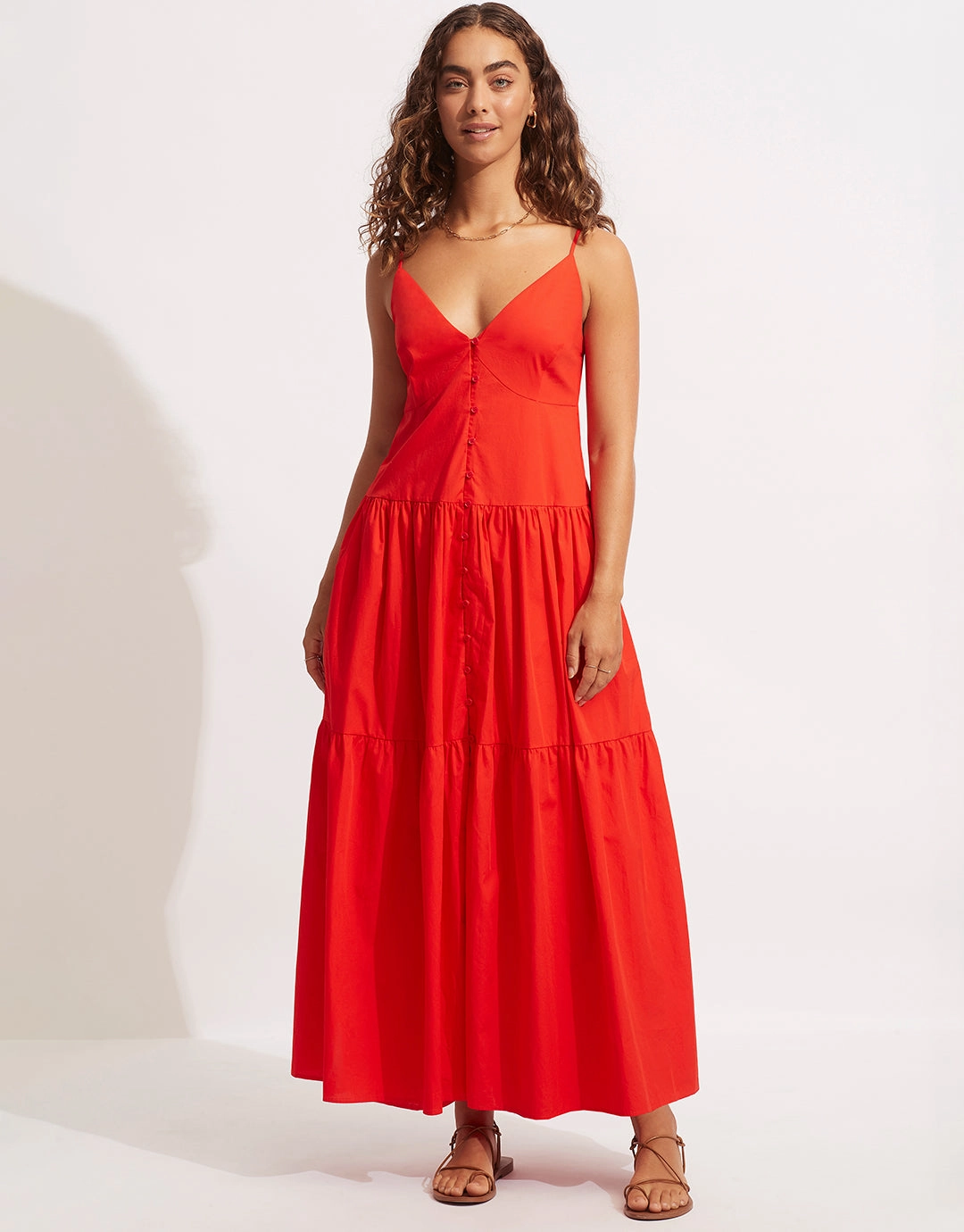 Poplin Maxi Dress - Red Seafolly - Seafolly bikinis sale