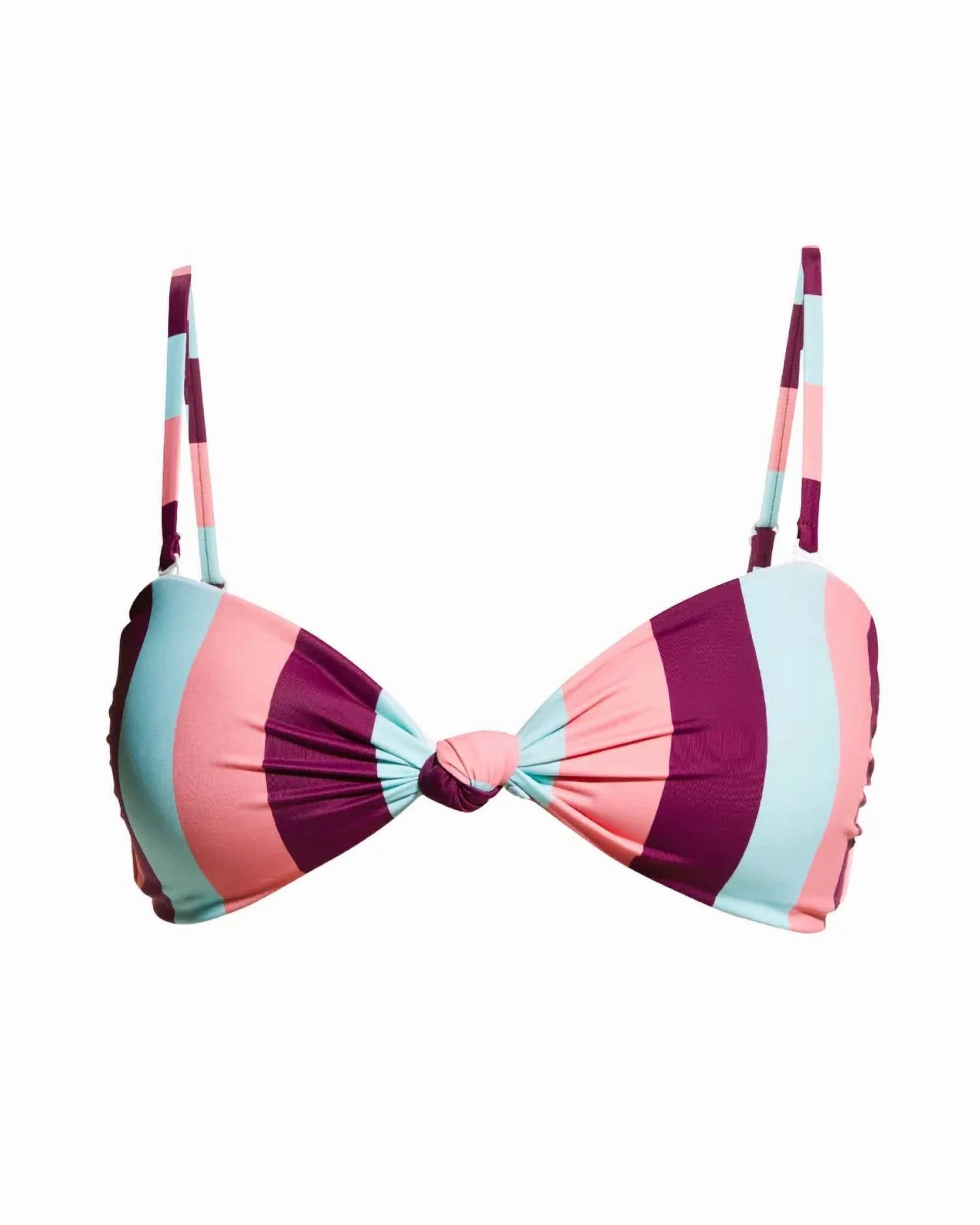Poppy Bikini Top In Salmon Rose Multi