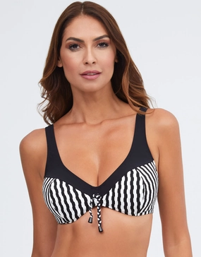 Portofino Underwired Bikini Top - Black and White Nuria Ferrer - Nuria Ferrer fashion sale