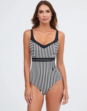 Portofino Underwired Swimsuit - Black and White Nuria Ferrer - Nuria Ferrer fashion sale