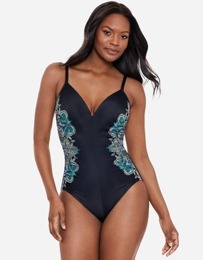 Precioso Temptation Swimsuit - Black Miraclesuit - Miraclesuit swimwear clearance