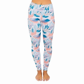 Print Water Leggings In Modern Tropical Swim Womens - scoop neck swimsuits
