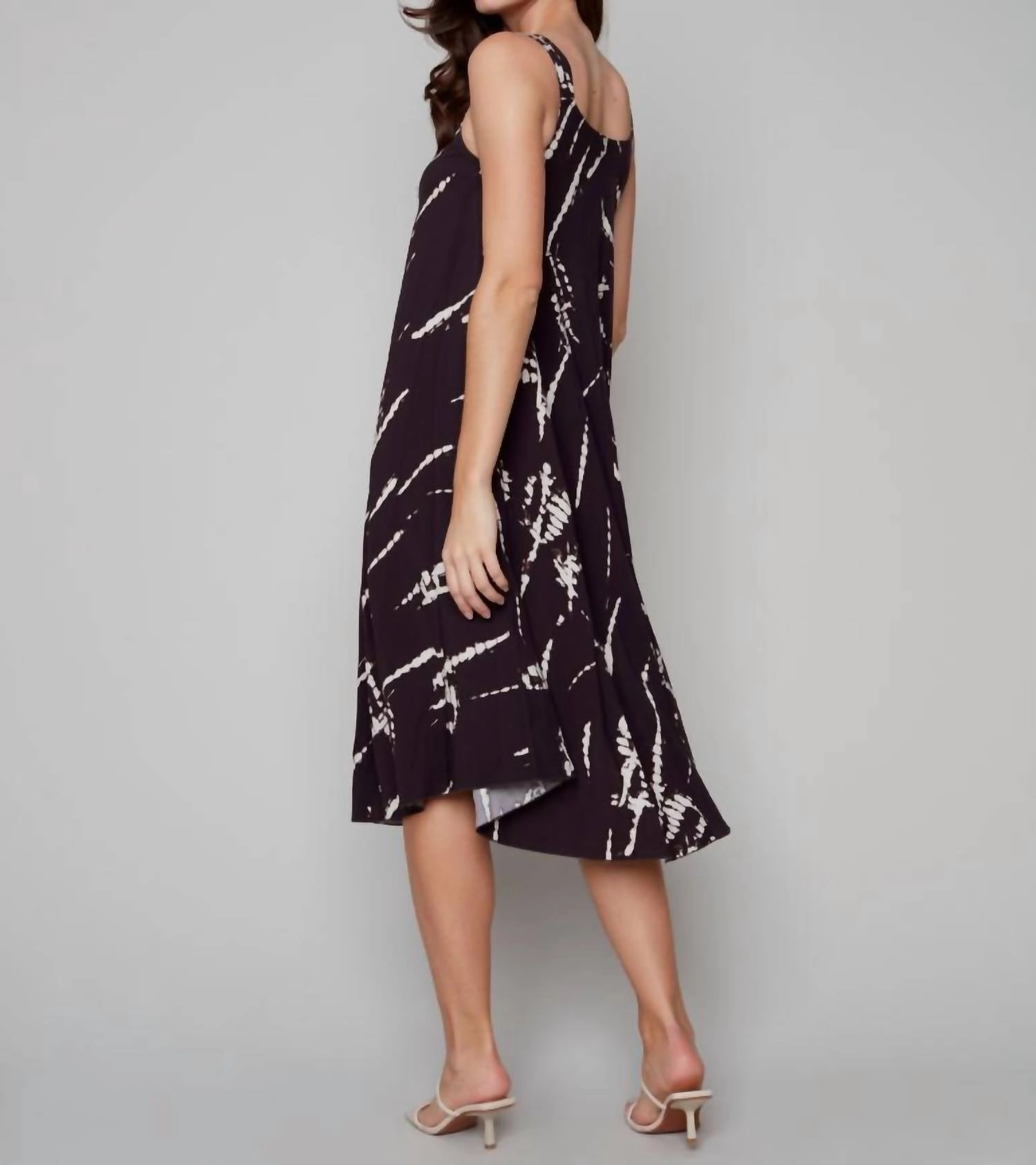 Printed Cami Dress In Black