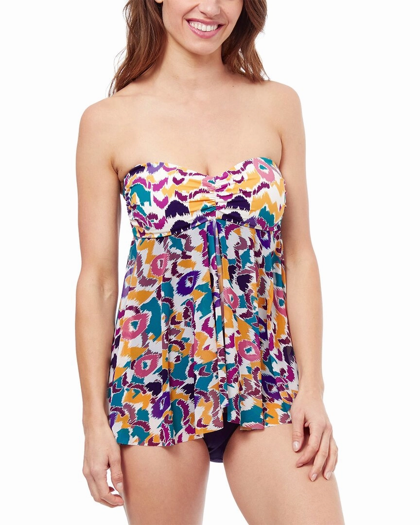 Profile by Gottex Echo Bandeau Flyaway One-Piece Swim Womens - ruffle swimwear best price