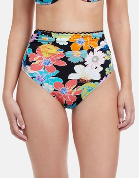 Profile Rising Sun High Waist Bikini Pant - Black Swim Womens - one-pieces cheap