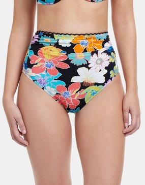 Profile Rising Sun High Waist Bikini Pant - Black Gottex - Gottex swimsuits discount