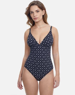 Profile Supreme V Neck Swimsuit - Black Gottex - Gottex swimsuits discount
