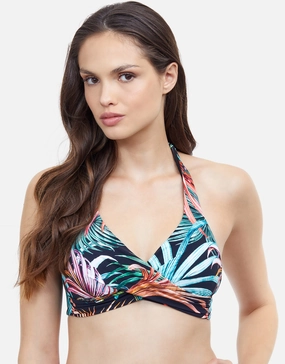Profile Tropico Halter Bikini Top - Black Gottex - Gottex swimsuits discount