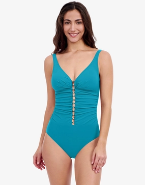 Profile Tutti Frutti D Cup V Neck Ladder Swimsuit - Jade Gottex - Gottex swimsuits discount