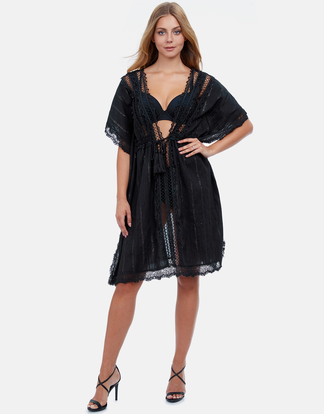 Profile Tutti Frutti Dress - Black Gottex - Gottex swimsuits discount