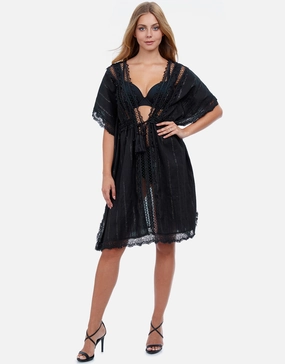 Profile Tutti Frutti Dress - Black Gottex - Gottex swimsuits discount