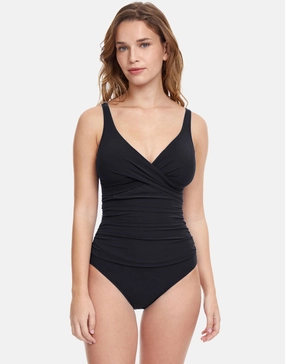 Profile Tutti Frutti V Neck Swimsuit - Black Gottex - Gottex swimsuits discount