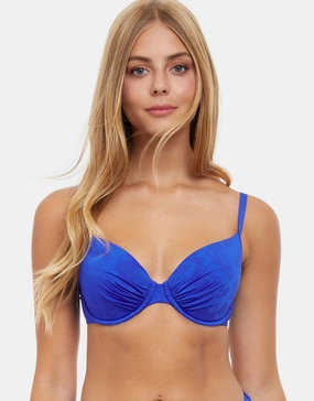 Profile Under My Skin Underwired D Cup Bikini Top - Royal Blue Swim Womens - swimsuits outlet