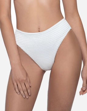 Pure Hillary High Waist Bikini Pant - White Swim Womens - swimsuits outlet