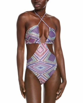 Ramy Brook Geo Printed Sofia One-Piece Swim Womens - retro swimwear outlet