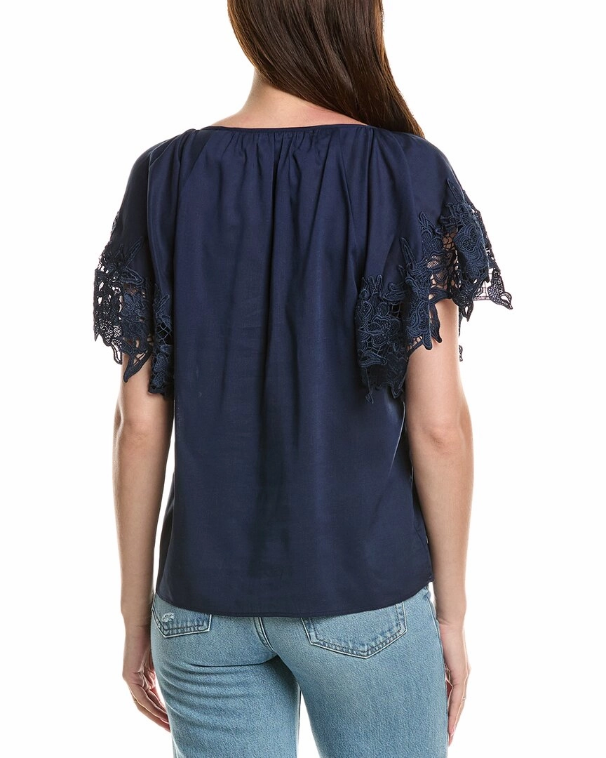 Ramy Brook Lynette Linen-Blend Top