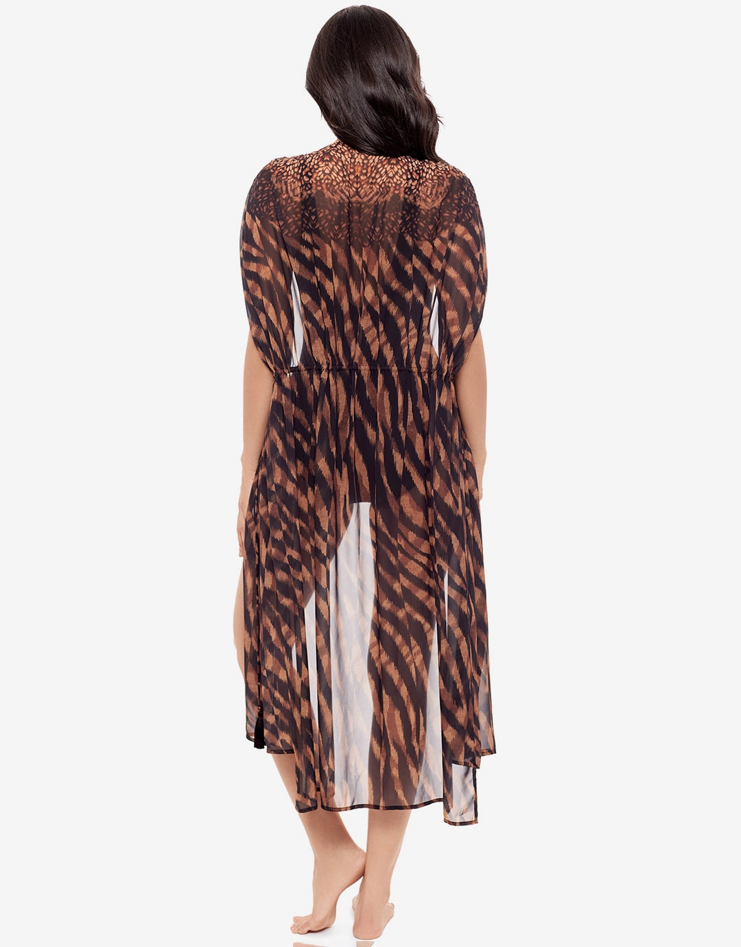 Raya De Safari Beaded Kimono - Black Brown