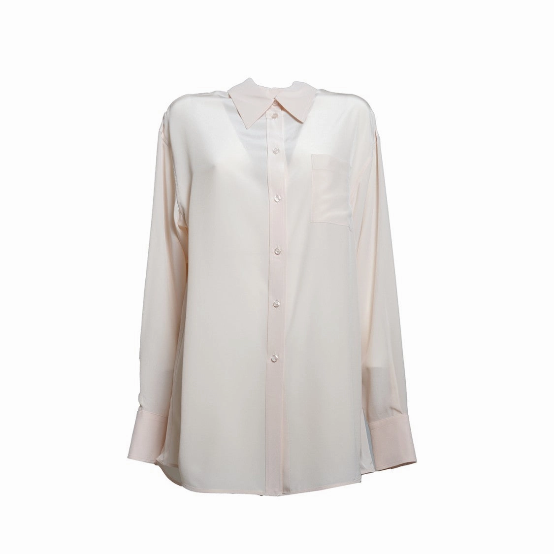 Relaxed-Fit Silk Crpe De Chine Blouse