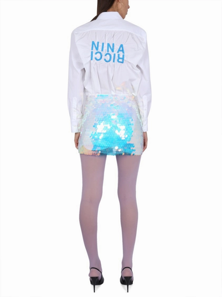 Relaxed Fit White Button Closure Shirt
