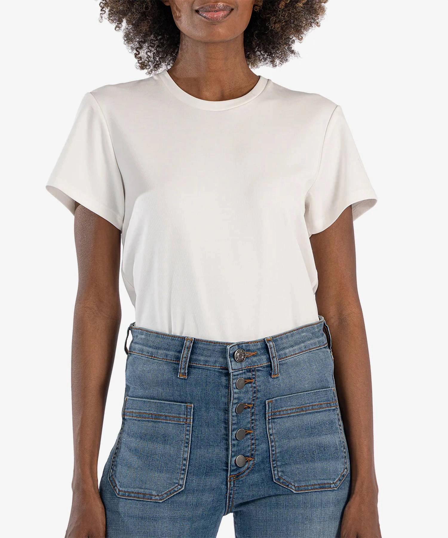 Remington Scoop Neck T-Shirt In Ivory
